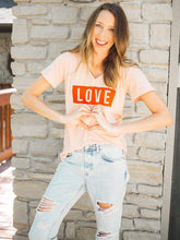 Load image into Gallery viewer, Agnes &amp; Dora Graphic Tee V-Neck - Love