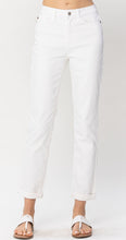 Load image into Gallery viewer, Judy Blue White Jeans - Boyfriend Double Cuff