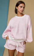 Gingham Shorts Lounge Set
