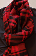 Blanket Scarf - Red/Blk