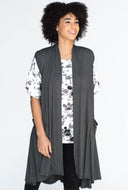 Cascade Vest - Modal Charcoal Two Tone