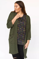 Forever Cardi - Olive & Black Hacci