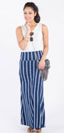 Agnes & Dora Maxi Skirt - Navy & Ivory