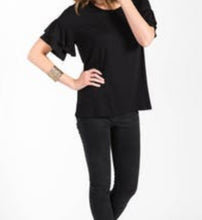 Load image into Gallery viewer, Agnes &amp; Dora Frill Sleeve Top - Black