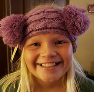 CC KIDS Double Pom Head Wrap - Lavender