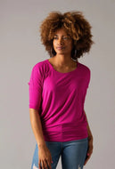 Dolman Tunic - Light Magenta