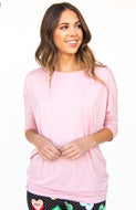Dolman Tunic - Pink Modal