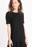 Agnes & Dora Ruffle Tunic - Black