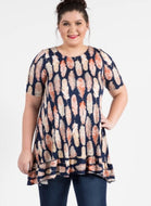 Agnes & Dora Ruffle Tunic- Taking Flight