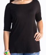 Hi-Lo Agnes & Dora Tee - Black