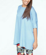 Boxy Tee - Blue French Terry - Agnes & Dora