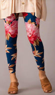 Leggings - Floribunda Navy