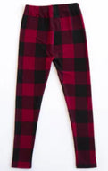 KIDS Agnes & Dora Leggings - Buffalo Check Red/Blk