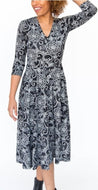 Agnes & Dora Essential Midi - Blk/wht Floral