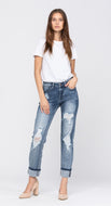 Judy Blue Jeans - Boyfriend - Destroyed Bleach Splatter