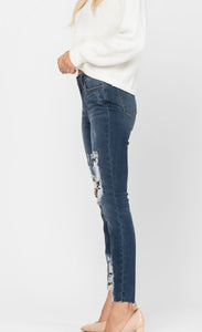 Judy Blue Jeans - High Waist - Leopard Patch - Skinny