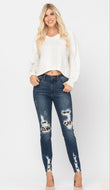 Judy Blue Jeans - High Waist - Leopard Patch - Skinny