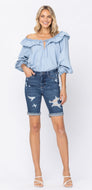 Judy Blue Shorts - Destroyed Bermuda