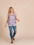 Agnes & Dora Essential Tank - Lavender/Lemon Floral