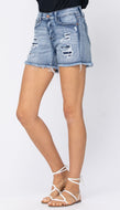 Judy Blue Shorts - Patch Wash-Out Cutoffs