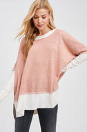 Long Sleeve Knit Top - Heather Rust