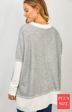 Load image into Gallery viewer, Long Sleeve Knit Top - Heather Grey